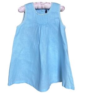 LILI GAUFRETTE LINEN LIGHT BLUE LACE TRIM SIZE: 4